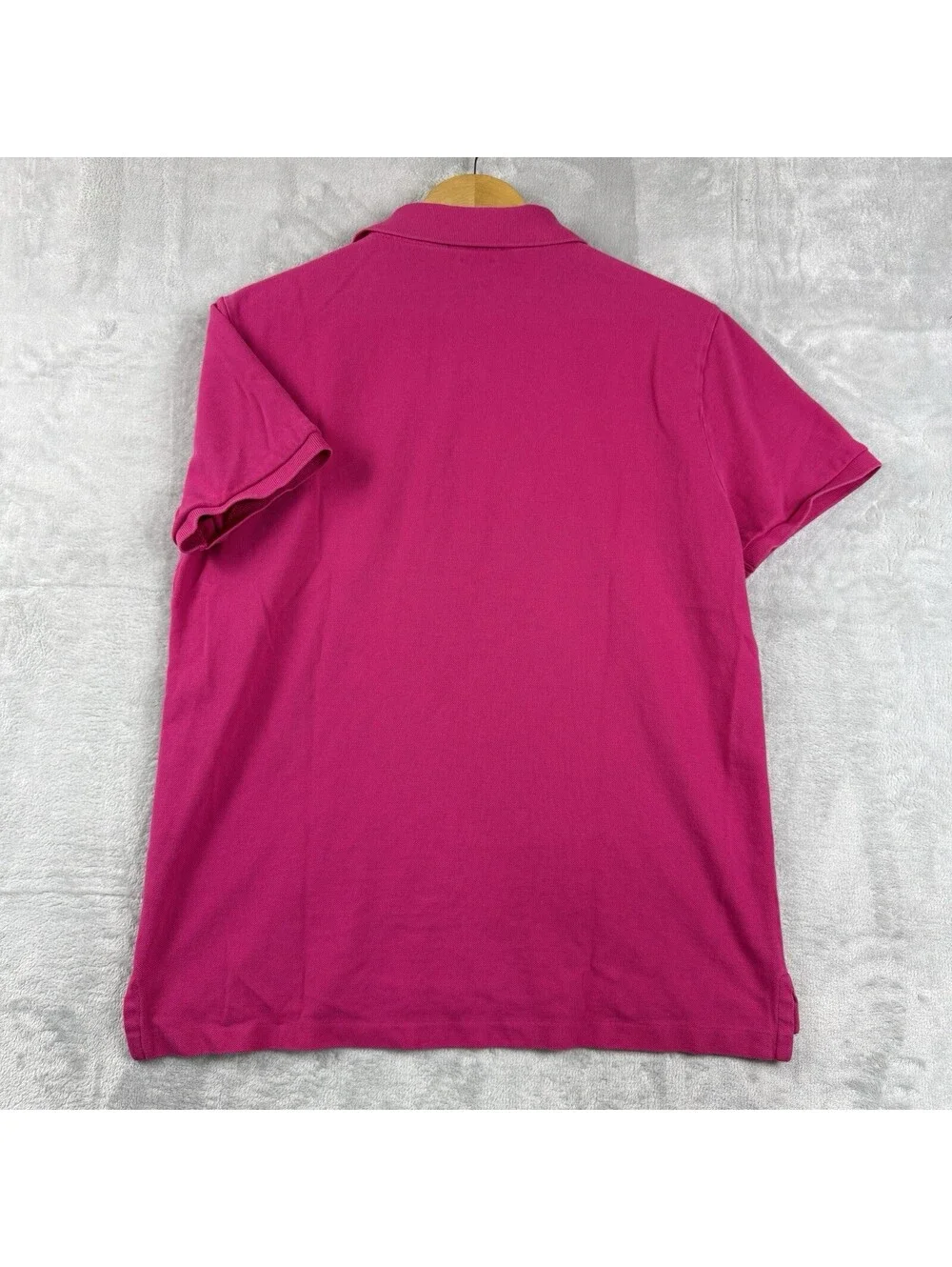 Polo Ralph Lauren Pink Custom Slim Fit Short Sleeve Polo Shirt Green Pony Men L